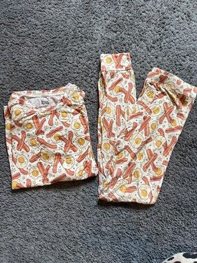 Dream big little co Kids Breakfast-Print Pajama Set. Size 7/8